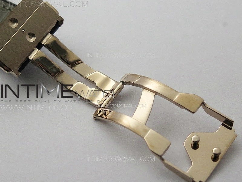 Classic Fusion 42mm RG Paved Diamonds Case And Bezel B50F Paved Diamonds Dial On Gray Gummy Strap A2892