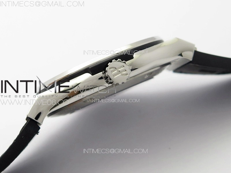 Classic Fusion 42mm SS Paved Diamonds Case And Bezel B50F Paved Diamonds Dial On Gray Gummy Strap A2892