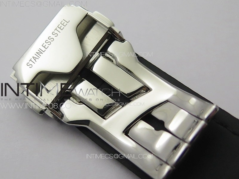 Classic Fusion 42mm SS Paved Diamonds Case And Bezel B50F Paved Diamonds Dial On Gray Gummy Strap A2892