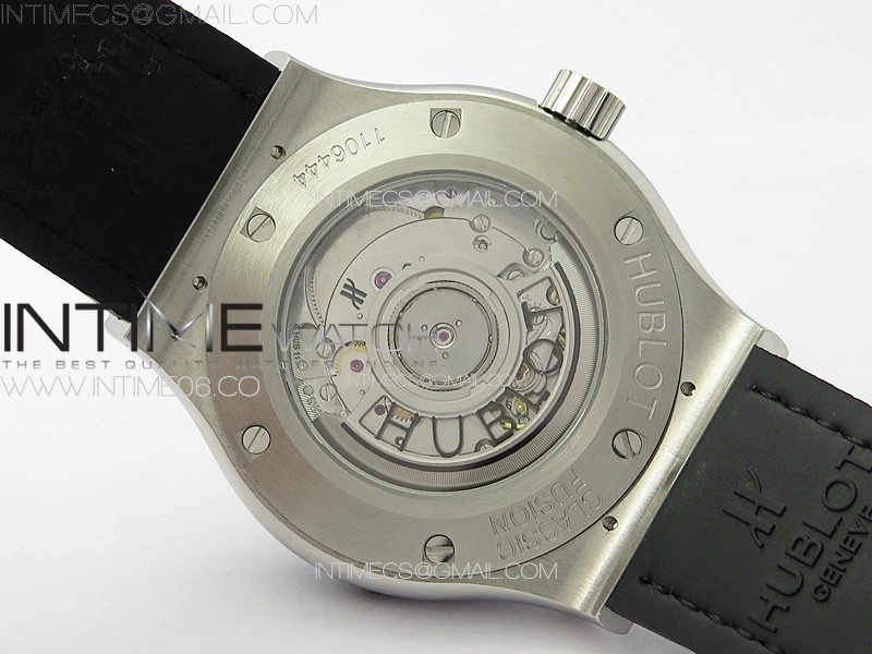 Classic Fusion 42mm SS Paved Diamonds Case And Bezel B50F Paved Diamonds Dial On Gray Gummy Strap A2892
