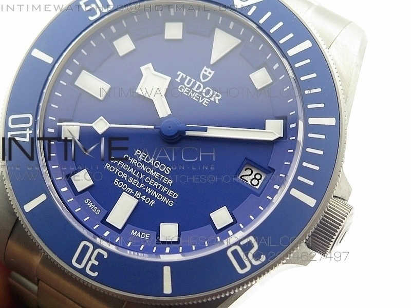Pelagos Blue ZF 1:1 Best Edition Blue Dial on Titanium Bracelet A2824 V5
