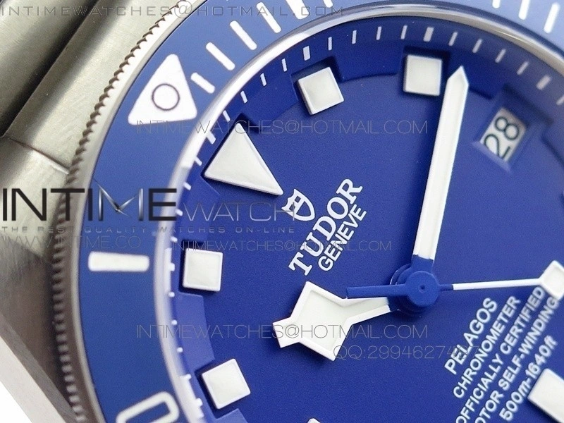 Pelagos Blue ZF 1:1 Best Edition Blue Dial on Titanium Bracelet A2824 V5