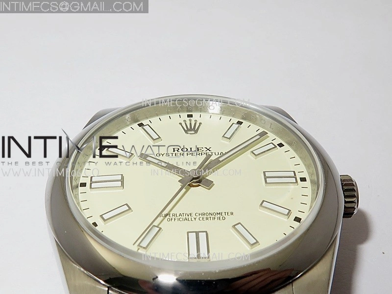 Oyster Perpetual 124300 41mm SS BP 1:1 Best Edition 2025 Ivory White Dial On SS Bracelet