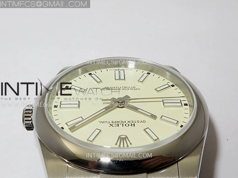 Oyster Perpetual 124300 41mm SS BP 1:1 Best Edition 2025 Ivory White Dial On SS Bracelet