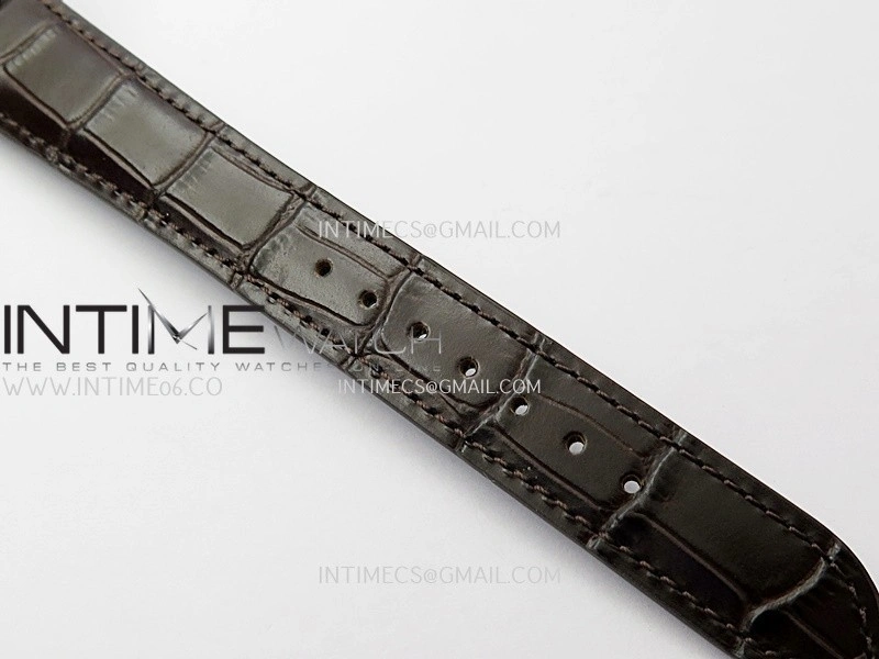 Perpetual 1908 52506 39mm SS 8+F Ice Blue Dial On Dark Brown Leather Strap A7140