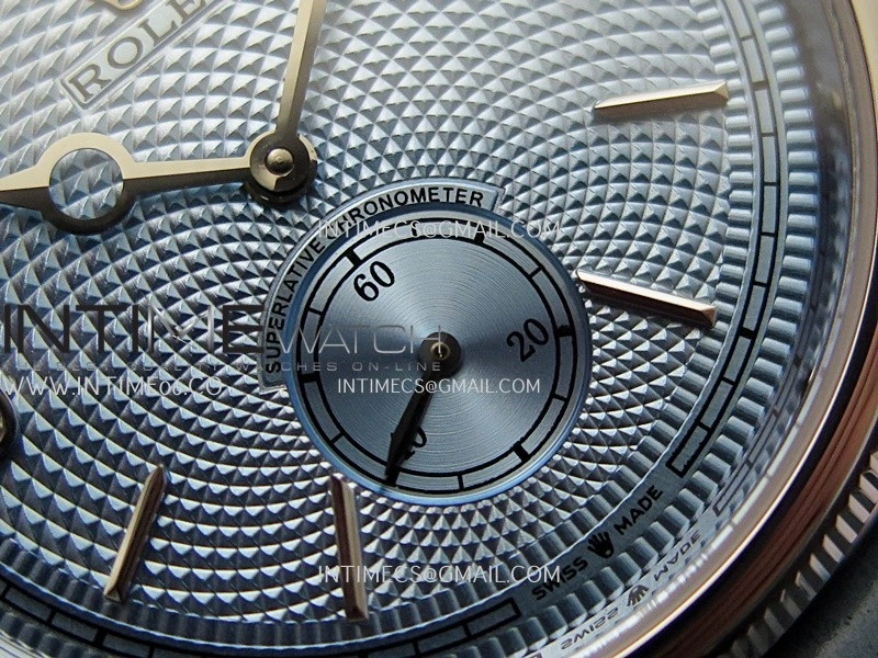 Perpetual 1908 52506 39mm SS 8+F Ice Blue Dial On Light Blue Leather Strap A7140