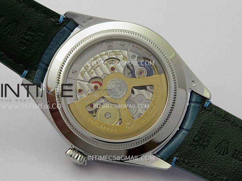 Perpetual 1908 52506 39mm SS 8+F Ice Blue Dial On Light Blue Leather Strap A7140