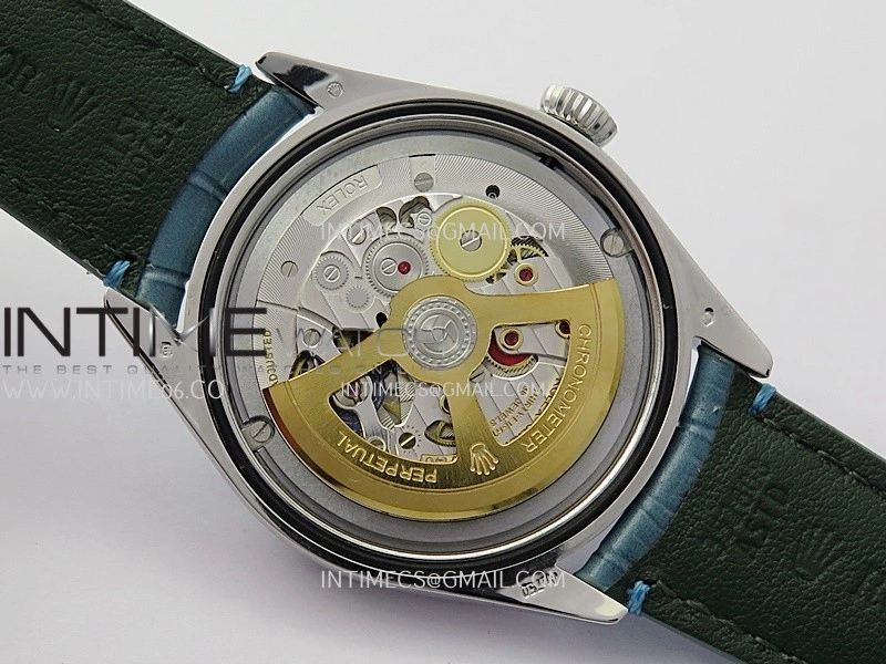 Perpetual 1908 52506 39mm SS 8+F Ice Blue Dial On Light Blue Leather Strap A7140