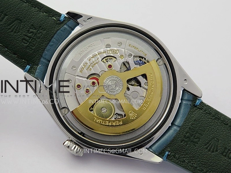 Perpetual 1908 52506 39mm SS 8+F Ice Blue Dial On Light Blue Leather Strap A7140