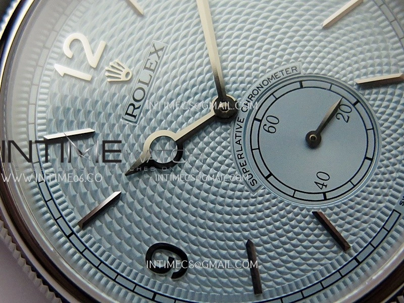 Perpetual 1908 52506 39mm SS ESF Ice Blue Dial On Black Leather Strap A7140