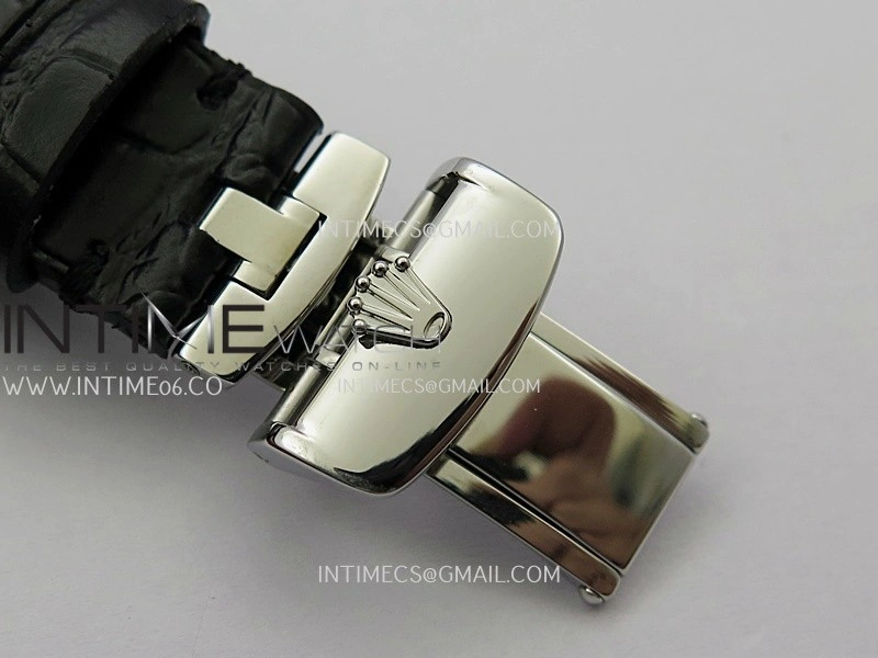 Perpetual 1908 52506 39mm SS ESF Ice Blue Dial On Black Leather Strap A7140