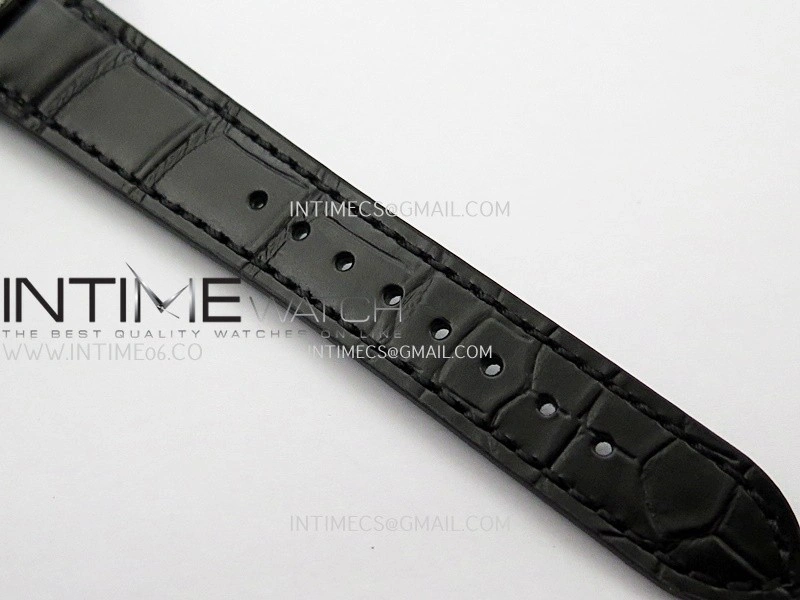 Perpetual 1908 52506 39mm SS ESF Ice Blue Dial On Black Leather Strap A7140
