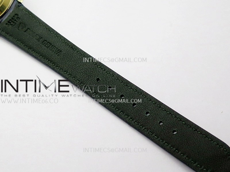 Perpetual 1908 52508 39mm YG 8+F Blue Dial On Blue Leather Strap A7140