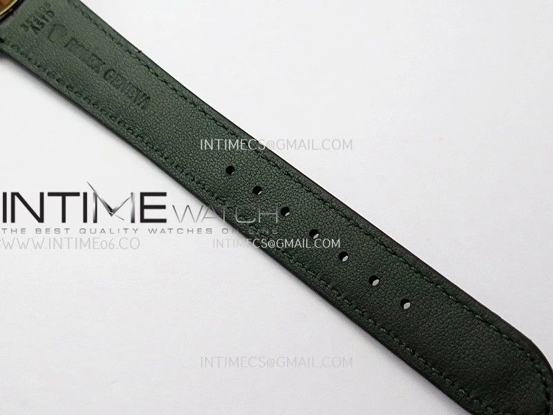 Perpetual 1908 52508 39mm YG 8+F Gold Dial On Black Leather Strap A7140
