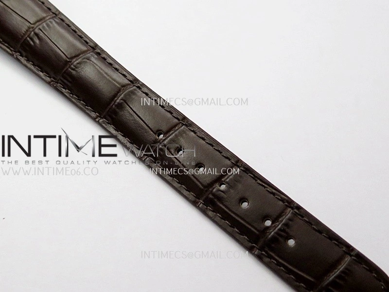 Perpetual 1908 52508 39mm YG 8+F White Dial On Brown Leather Strap A7140