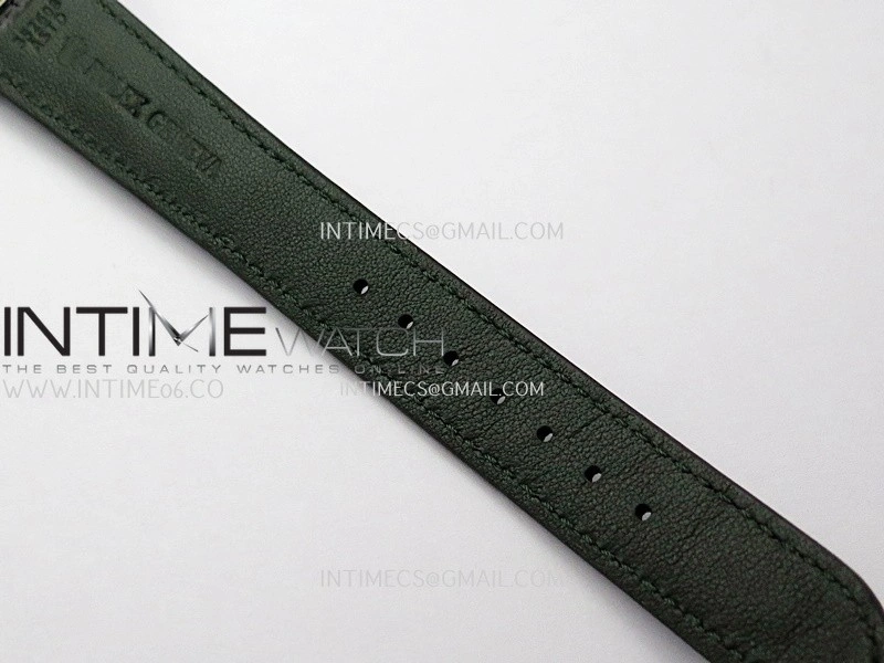 Perpetual 1908 52509 39mm SS 8+F Black Dial On Black Leather Strap A7140