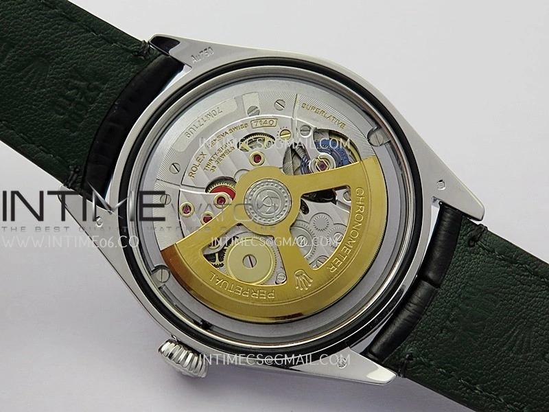 Perpetual 1908 52509 39mm SS 8+F Black Dial On Black Leather Strap A7140