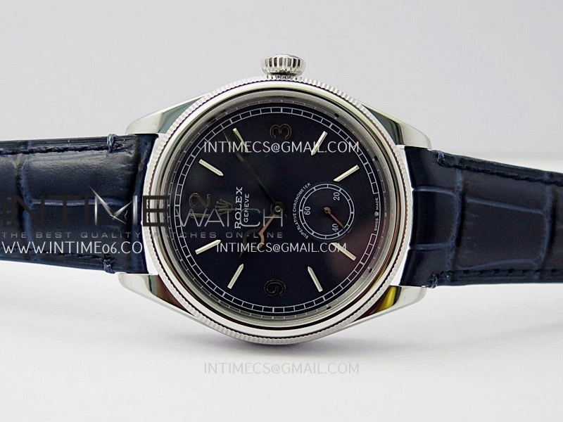 Perpetual 1908 52509 39mm SS 8+F Blue Dial On Blue Leather Strap A7140