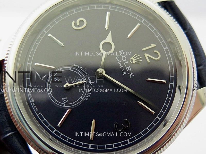 Perpetual 1908 52509 39mm SS 8+F Blue Dial On Blue Leather Strap A7140