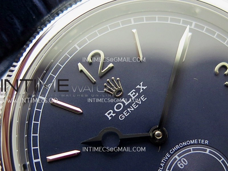 Perpetual 1908 52509 39mm SS 8+F Blue Dial On Blue Leather Strap A7140