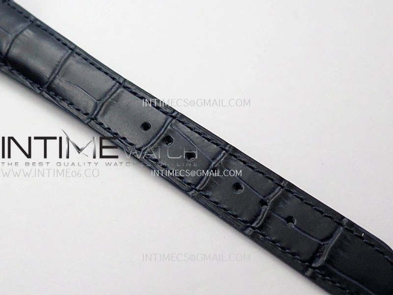 Perpetual 1908 52509 39mm SS 8+F Blue Dial On Blue Leather Strap A7140