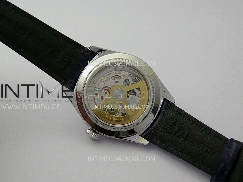 Perpetual 1908 52509 39mm SS 8+F Blue Dial On Blue Leather Strap A7140