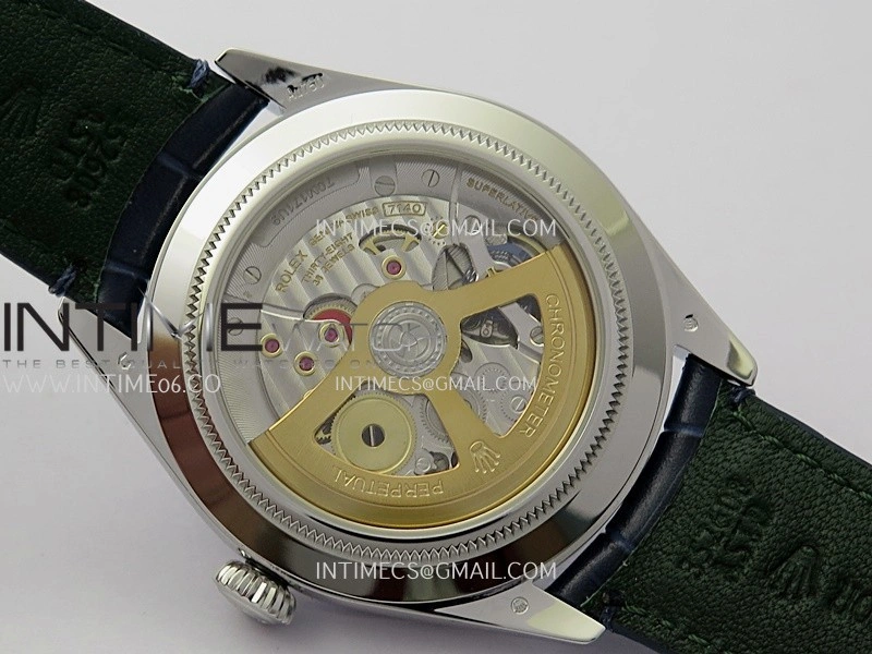 Perpetual 1908 52509 39mm SS 8+F Blue Dial On Blue Leather Strap A7140