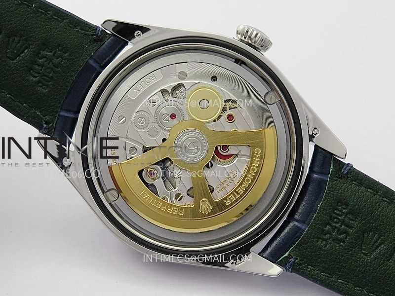 Perpetual 1908 52509 39mm SS 8+F Blue Dial On Blue Leather Strap A7140
