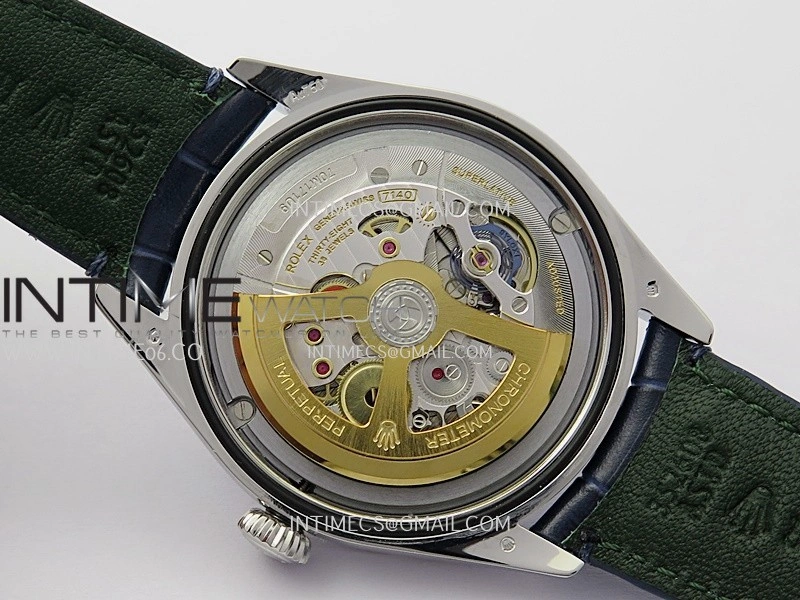 Perpetual 1908 52509 39mm SS 8+F Blue Dial On Blue Leather Strap A7140