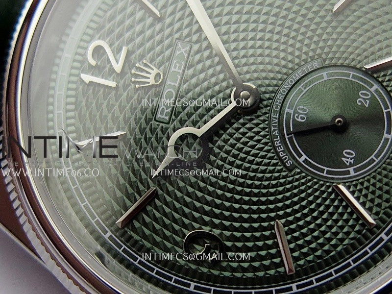 Perpetual 1908 52509 39mm SS 8+F Green Dial On Green Leather Strap A7140