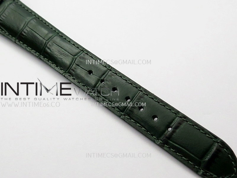 Perpetual 1908 52509 39mm SS 8+F Green Dial On Green Leather Strap A7140