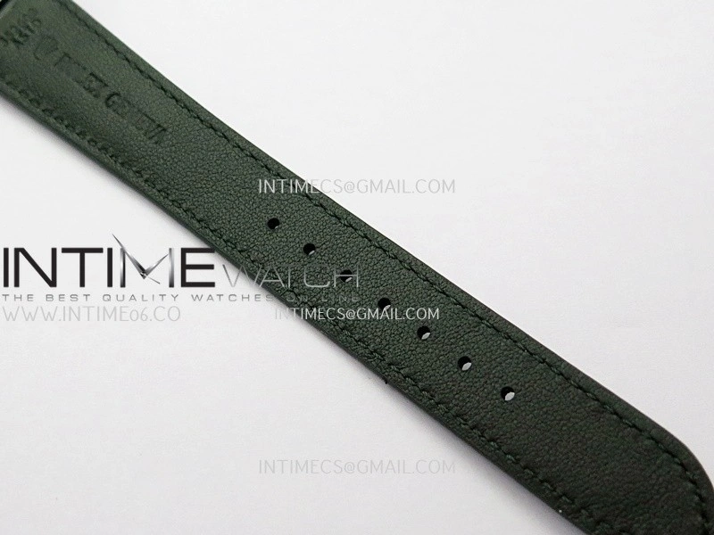 Perpetual 1908 52509 39mm SS 8+F Green Dial On Green Leather Strap A7140