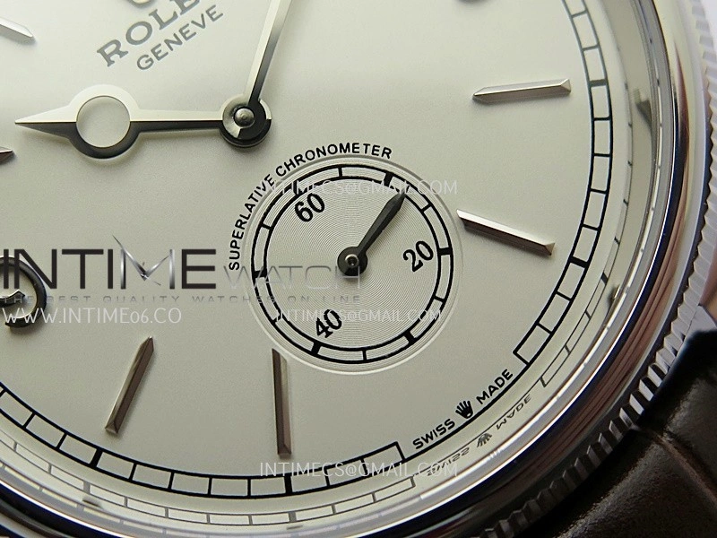 Perpetual 1908 52509 39mm SS 8+F White Dial On Brown Leather Strap A7140