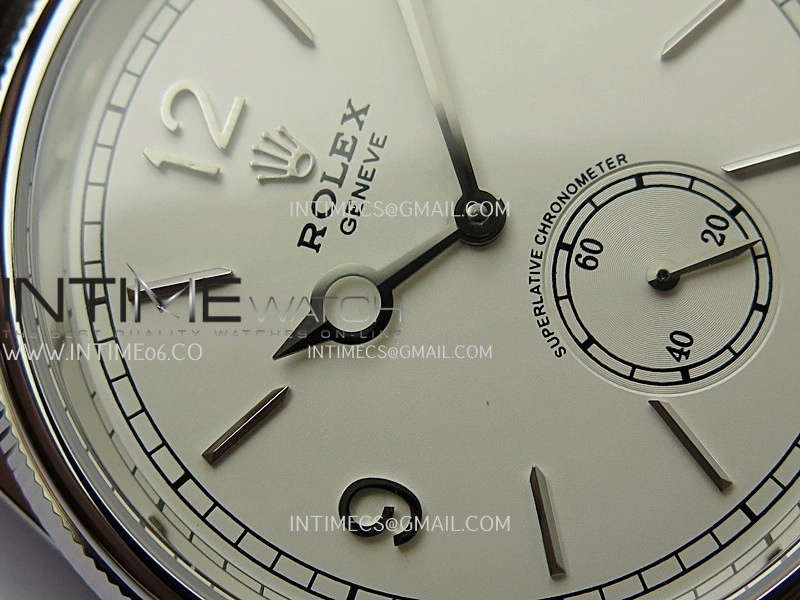 Perpetual 1908 52509 39mm SS 8+F White Dial On Brown Leather Strap A7140