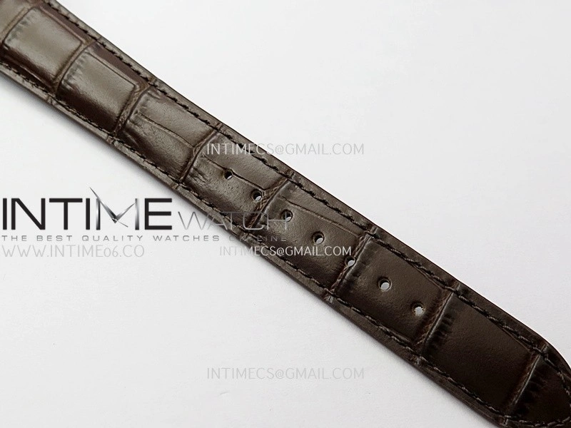 Perpetual 1908 52509 39mm SS 8+F White Dial On Brown Leather Strap A7140
