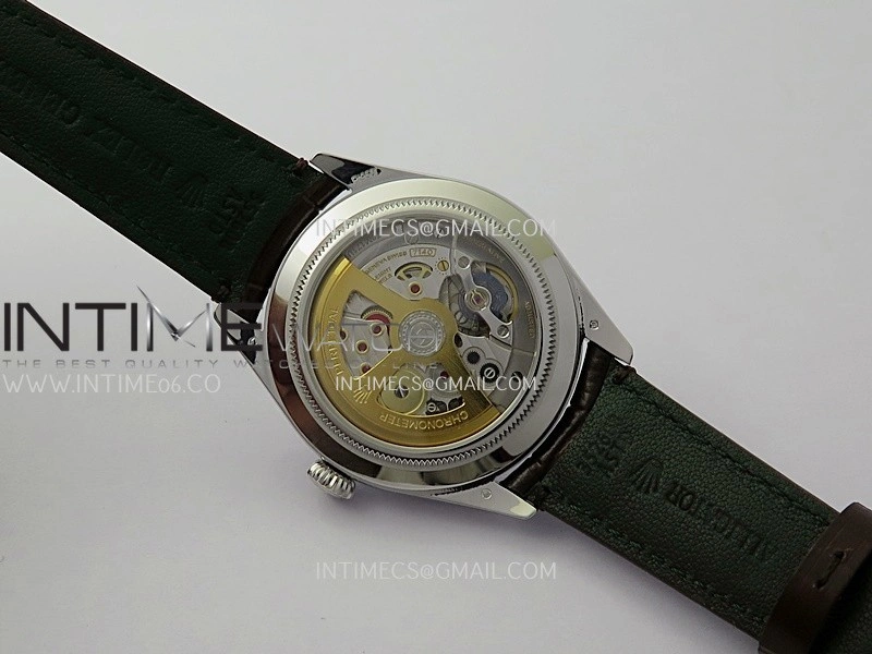 Perpetual 1908 52509 39mm SS 8+F White Dial On Brown Leather Strap A7140