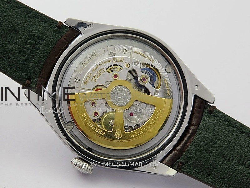 Perpetual 1908 52509 39mm SS 8+F White Dial On Brown Leather Strap A7140