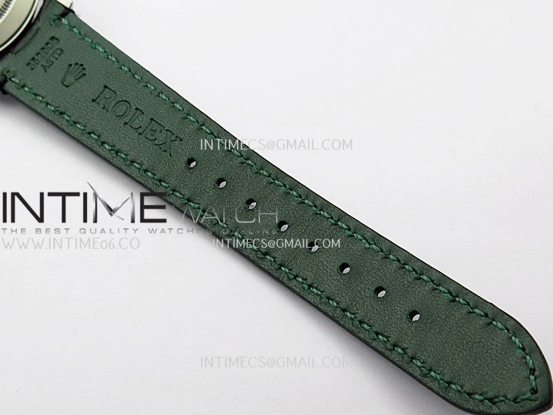 Perpetual 1908 52509 39mm SS ESF Black Dial On Black Leather Strap A7140