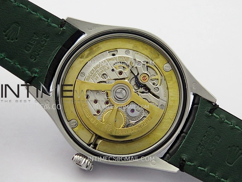 Perpetual 1908 52509 39mm SS ESF Black Dial On Black Leather Strap A7140