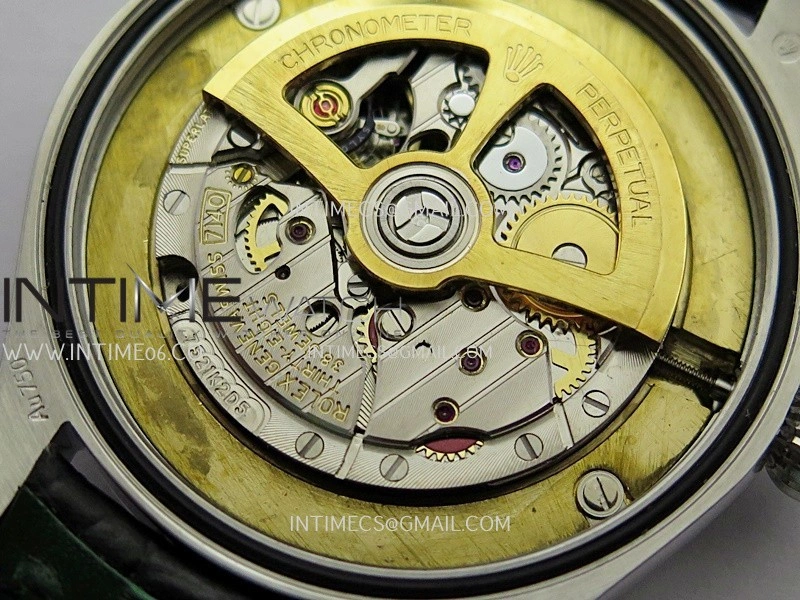 Perpetual 1908 52509 39mm SS ESF Black Dial On Black Leather Strap A7140