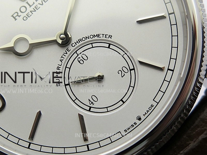 Perpetual 1908 52509 39mm SS ESF White Dial On Brown Leather Strap A7140