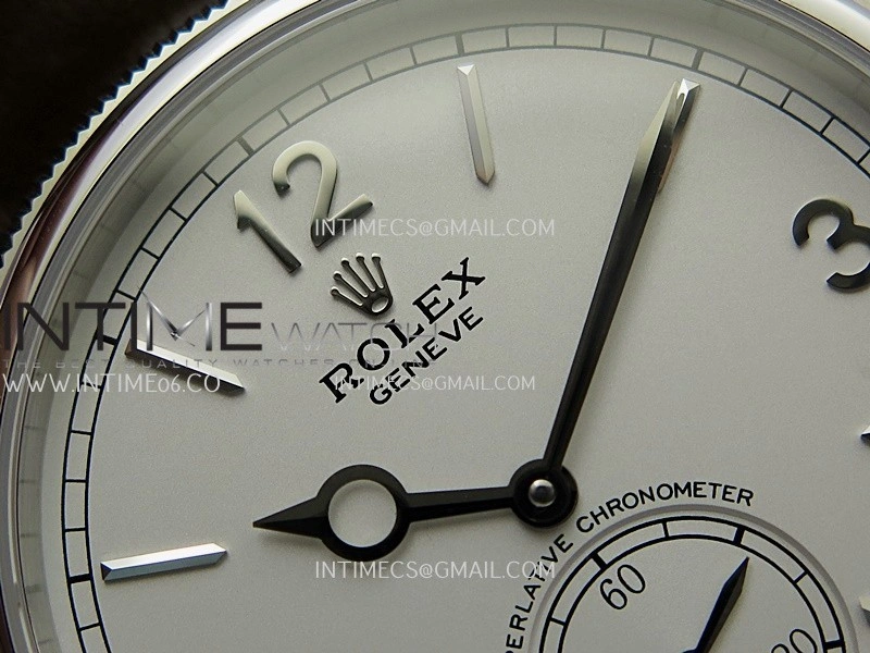 Perpetual 1908 52509 39mm SS ESF White Dial On Brown Leather Strap A7140