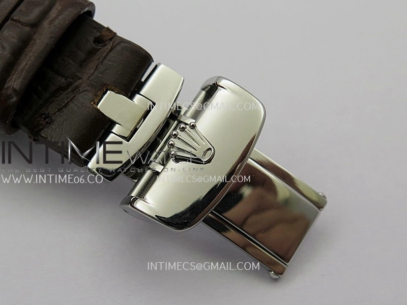 Perpetual 1908 52509 39mm SS ESF White Dial On Brown Leather Strap A7140