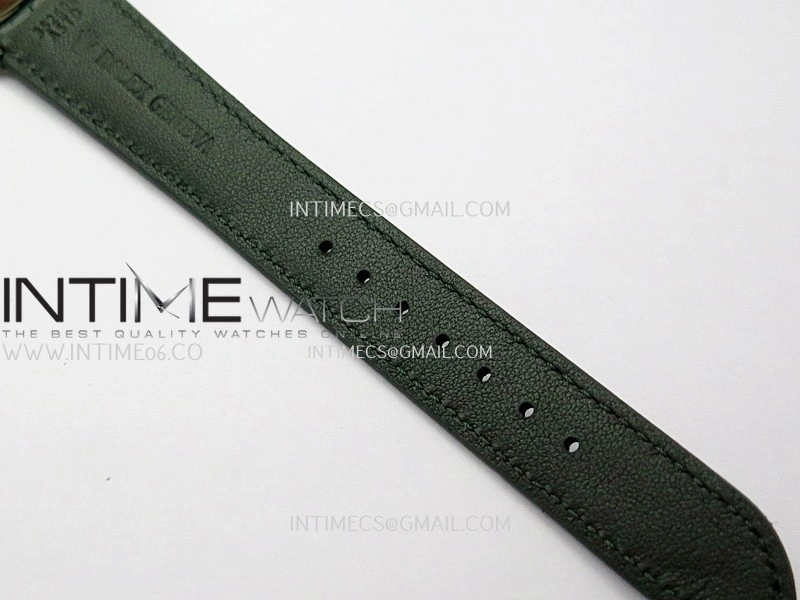 Perpetual 1908 52509 39mm YG 8+F Green Dial On Green Leather Strap A7140