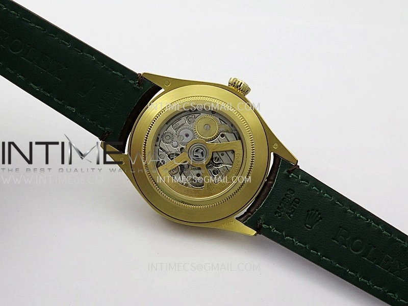 Perpetual 1908 52509 39mm YG ESF White Dial On Brown Leather Strap A7140