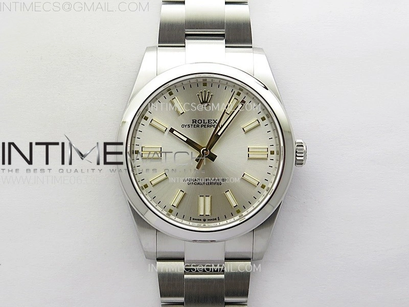 Oyster Perpetual 41mm 124300 904L VSF 1:1 Best Edition Silver Dial on SS Bracelet VS3230