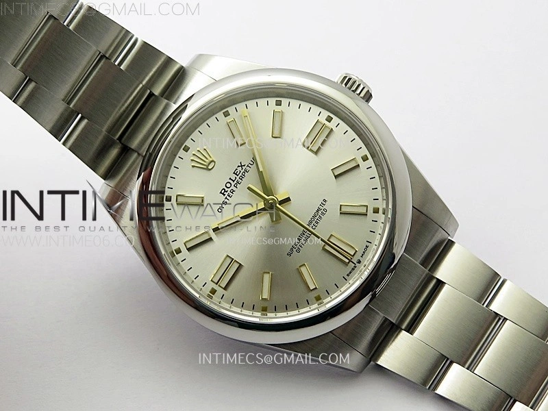 Oyster Perpetual 41mm 124300 904L VSF 1:1 Best Edition Silver Dial on SS Bracelet VS3230
