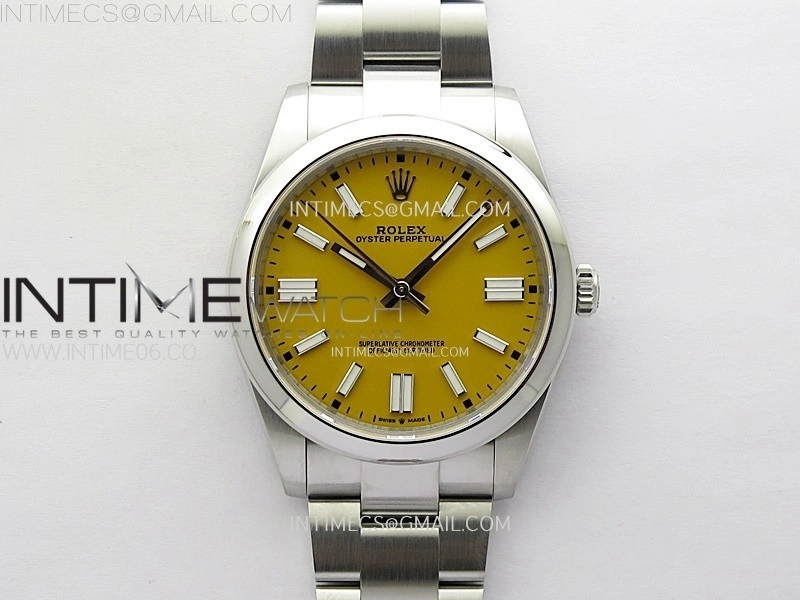 Oyster Perpetual 41mm 124300 904L VSF 1:1 Best Edition Yellow Dial on SS Bracelet VS3230