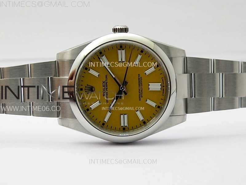 Oyster Perpetual 41mm 124300 904L VSF 1:1 Best Edition Yellow Dial on SS Bracelet VS3230