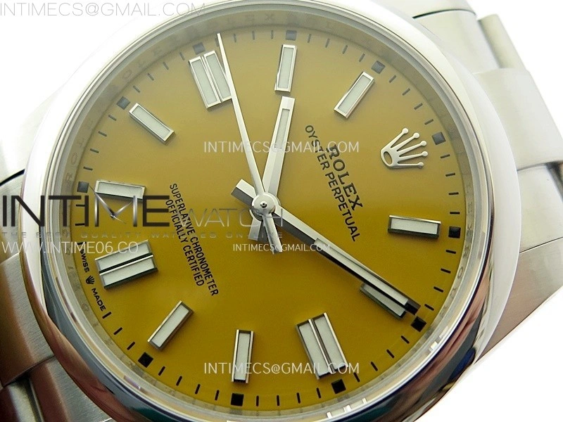 Oyster Perpetual 41mm 124300 904L VSF 1:1 Best Edition Yellow Dial on SS Bracelet VS3230